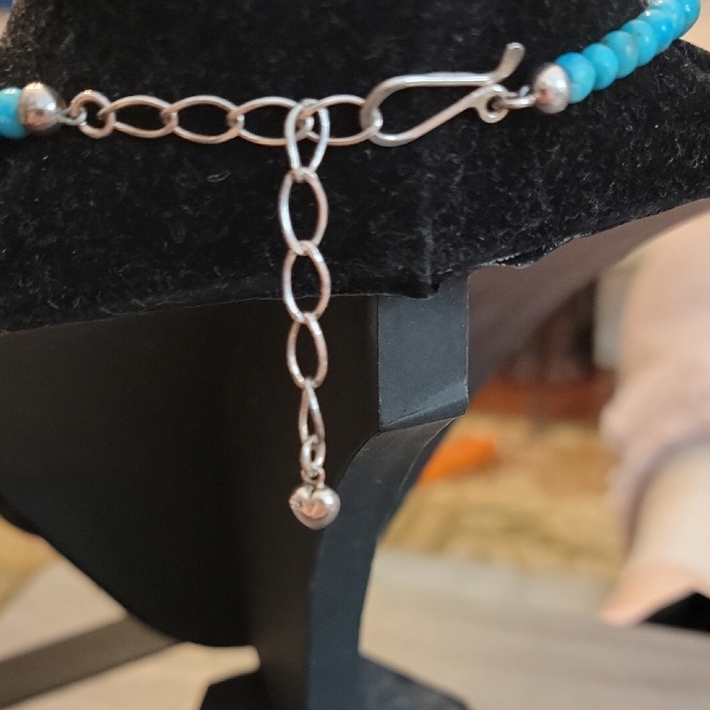 Jay KING Turquoise and Silver Necklace - Picture 2 of 2